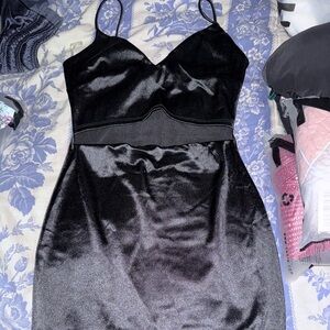 Chocolate Strapless Black Dress